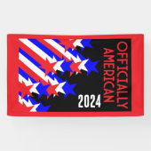 Amerikaans staatsburgerschap verleend spandoek (Horizontaal)