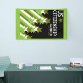 Amerikaans staatsburgerschap verleend spandoek (Beurs)