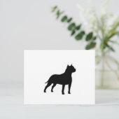 amerikaans staffordshire doodsbang briefkaart (Staand voorkant)