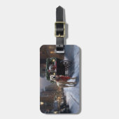 Amerikaans Staffordshire Kerstfeest Seizoen Bagagelabel (Voorkant verticaal)