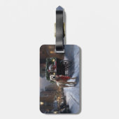 Amerikaans Staffordshire Kerstfeest Seizoen Bagagelabel (Achterkant verticaal)