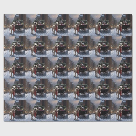 Amerikaans Staffordshire Kerstfeest Seizoen Cadeaupapier (Vlak)