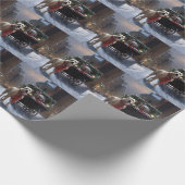 Amerikaans Staffordshire Kerstfeest Seizoen Cadeaupapier (Hoek)