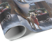 Amerikaans Staffordshire Kerstfeest Seizoen Cadeaupapier (Rol Hoek)