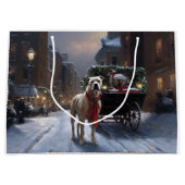 Amerikaans Staffordshire Kerstfeest Seizoen Groot Cadeauzakje (Voorkant)