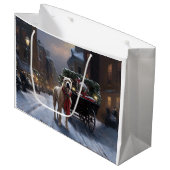 Amerikaans Staffordshire Kerstfeest Seizoen Groot Cadeauzakje (Voorkant Gekanteld)