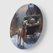 Amerikaans Staffordshire Kerstfeest Seizoen Grote Klok (Hoek)