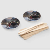 Amerikaans Staffordshire Kerstfeest Seizoen Handwaaier (Niet-gemonteerd)