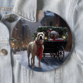 Amerikaans Staffordshire Kerstfeest Seizoen Ronde Button 6,0 Cm (In situ)