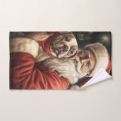 Amerikaans Staffordshire met Kerstmis Bad Handdoek (Handdoek)