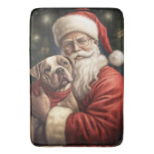 Amerikaans Staffordshire met Kerstmis Badmat (Voorkant Verticaal)