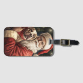 Amerikaans Staffordshire met Kerstmis Bagagelabel (Voorkant (horizontaal))