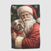 Amerikaans Staffordshire met Kerstmis Golfhanddoek (Voorkant)