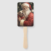 Amerikaans Staffordshire met Kerstmis Handwaaier (Achterkant)