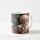 Amerikaans Staffordshire met Kerstmis Koffiemok (Voorkant rechts)