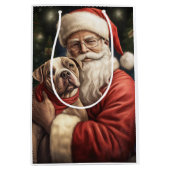 Amerikaans Staffordshire met Kerstmis Medium Cadeauzakje (Voorkant)