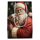 Amerikaans Staffordshire met Kerstmis Medium Cadeauzakje (Achterkant)