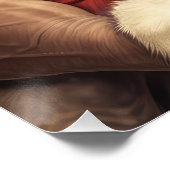 Amerikaans Staffordshire met Kerstmis Perfect Poster (Hoek)