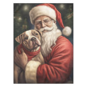 Amerikaans Staffordshire met Kerstmis Tafelkleed (Voorkant)