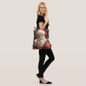 Amerikaans Staffordshire met Kerstmis Tote Bag (Op model)