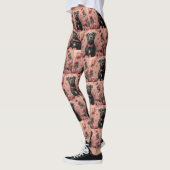 Amerikaans Staffordshire met Rozen -Valentijnsdag Leggings (Links)