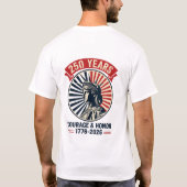 Amerikaans standbeeld moed eer viering t-shirt (Achterkant)