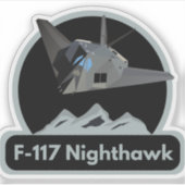 Amerikaans Stealth Attack Vliegtuig Sticker (Voorkant)