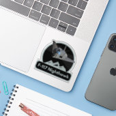 Amerikaans Stealth Attack Vliegtuig Sticker (Laptop met iPhone)