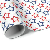 Amerikaans Sterren Patroon Cadeaupapier (Rol Hoek)