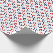 Amerikaans sterrenpatroon cadeaupapier (Hoek)