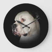 Amerikaans stierenhondenportret grote klok (Voorkant)