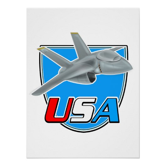Amerikaans straalvliegtuiglogo perfect poster (Voorkant)