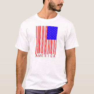 Amerikaans streepjescode-Shirt T-shirt
