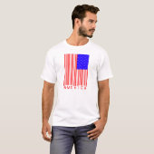 Amerikaans streepjescode-Shirt T-shirt (Voorkant volledig)