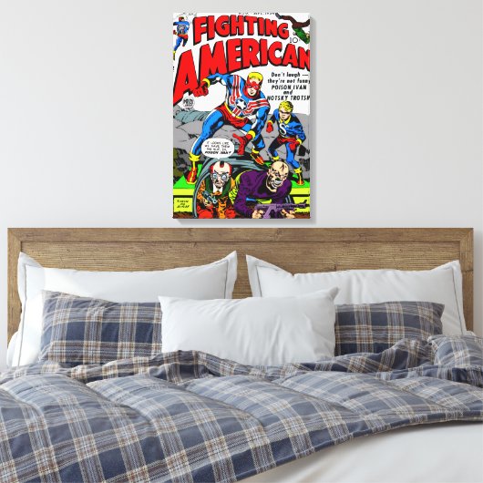 Amerikaans strijdend canvasprint canvas afdruk (Insitu (Slaapkamer))