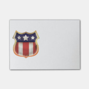 Amerikaans superheldenlogo post-it® notes
