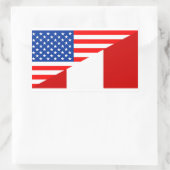amerikaans symbool van de amerikaanse halve vlag v rechthoekige sticker (Tas)