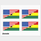 amerikaans symbool voor de amerikaanse halfvlag rechthoekige sticker (Vel)