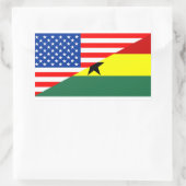 amerikaans symbool voor de amerikaanse halfvlag rechthoekige sticker (Tas)
