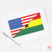 amerikaans symbool voor de amerikaanse halfvlag rechthoekige sticker (Envelop)