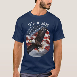 Amerikaans T-shirt 250ste verjaardag 1776-2026 Ade