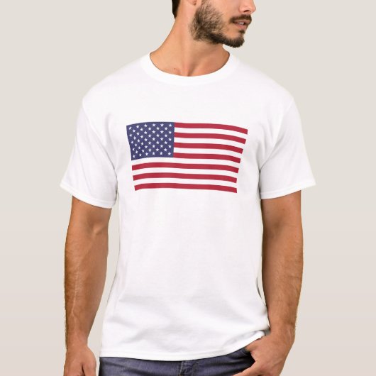 Amerikaans T-shirt met Amerikaanse vlag (Voorkant)
