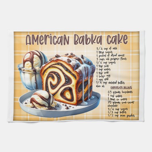 Amerikaans taartrecept voor babka theedoek (Horizontaal)