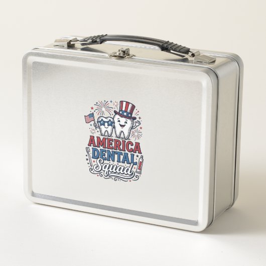 Amerikaans tandartsenteam patriottische tandvector (Voorkant)