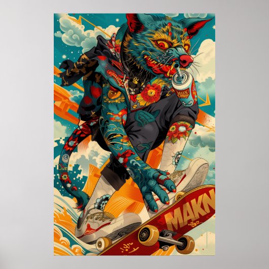  Amerikaans Tattoo Design Poster Print (Voorkant)