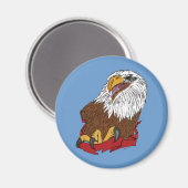 Amerikaans Tattoo van Bald Eagle Classic Bird Magneet (Voorkant / Achterkant)