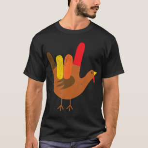 Amerikaans, Teken, Taal, Gelukkig, Thanksgiving, T T-shirt