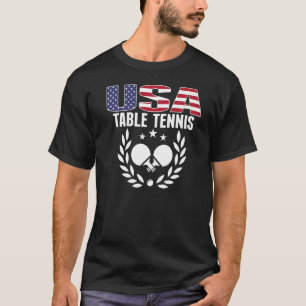 Amerikaans Tennis VS vlag pingpong steun T-shirt