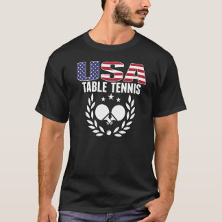 Amerikaans Tennis VS vlag pingpong steun T-shirt
