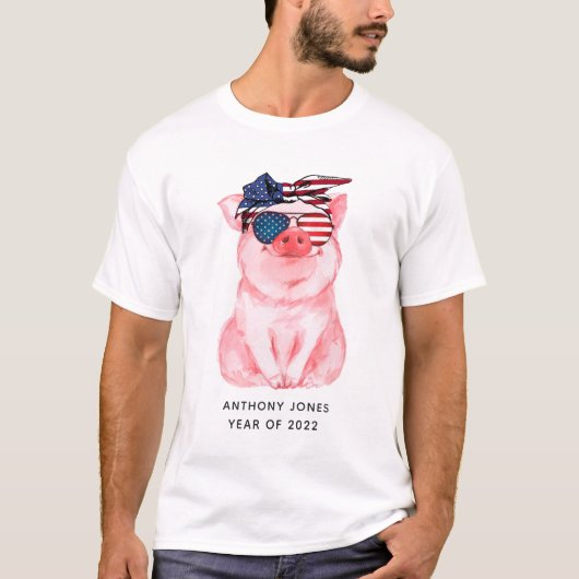 Amerikaans thema Afstuderen T-shirt (Voorkant)